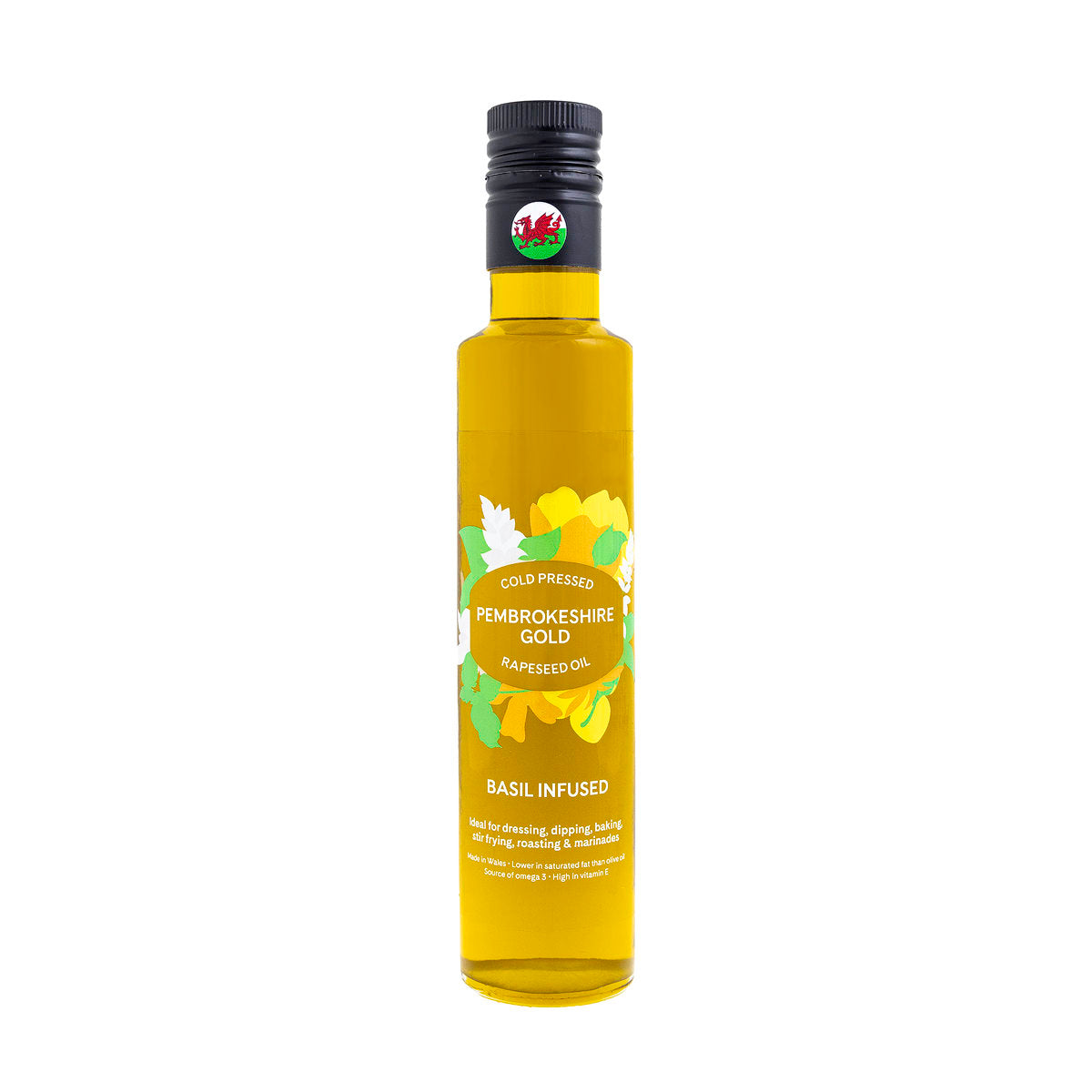 Pembrokeshire Gold Basil Infused Rapeseed Oil 250ml