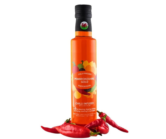 Pembrokeshire Gold Chilli Infused Rapeseed Oil 250ml - Pembrokeshire Chilli Farm