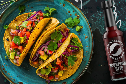 Scorpions Bite Fiery Chicken Tacos