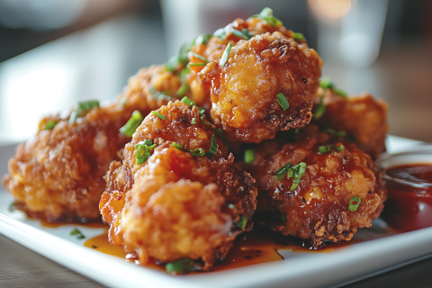 Sweet Chilli Cauliflower Bites (Vegan)