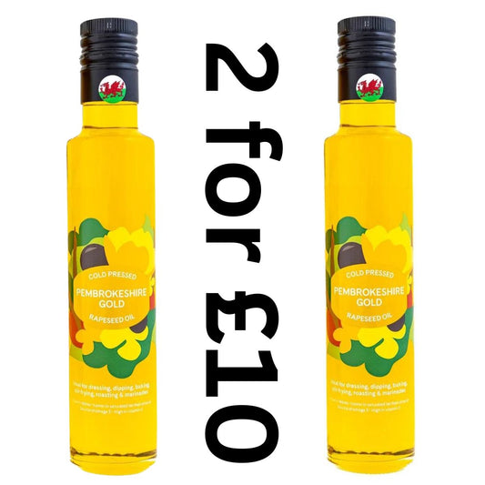 OFFER Pembrokeshire Gold Original Rapeseed Oil 500ml X 2