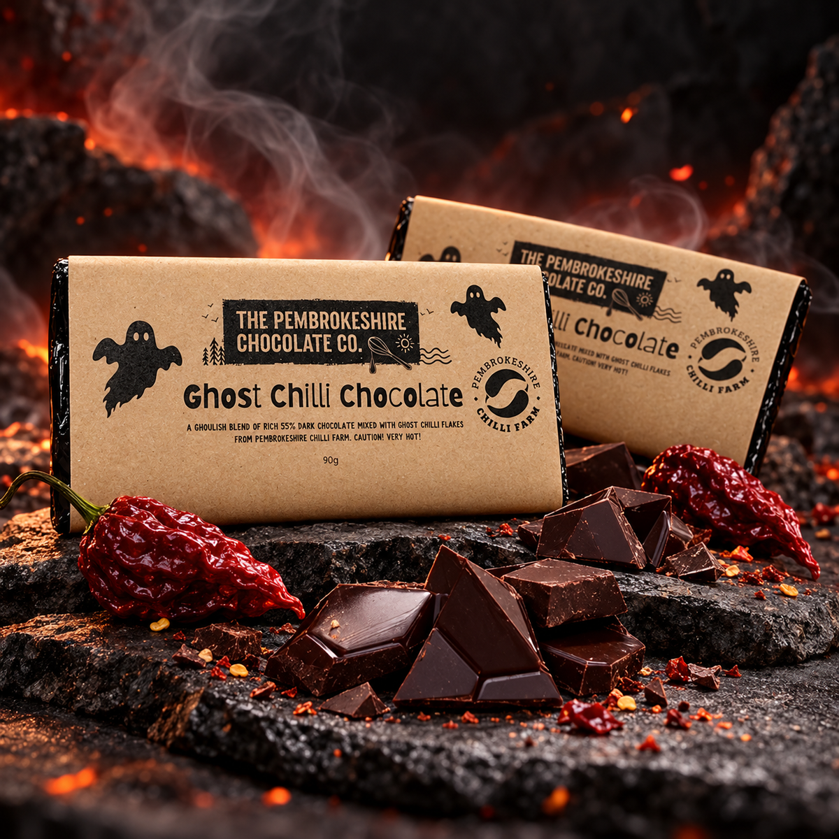 Ghost Chilli 71% Dark Chocolate