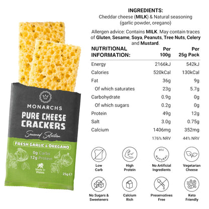 Monarch Crackers Fresh Garlic & Oregano