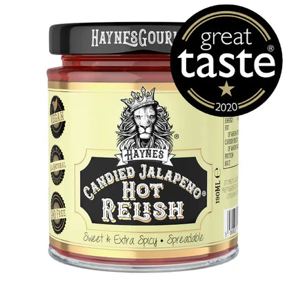 Haynes Candied Jalapeno Relish, Spreadable Sweet and Hot Sauce