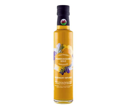 Pembrokeshire Gold Rosemary Infused Rapeseed Oil 250ml - Pembrokeshire Chilli Farm